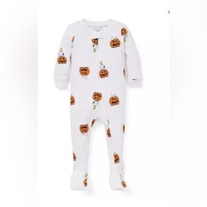 Janie and Jack Baby Good Night Footed Pajama In Peanuts™ Halloween